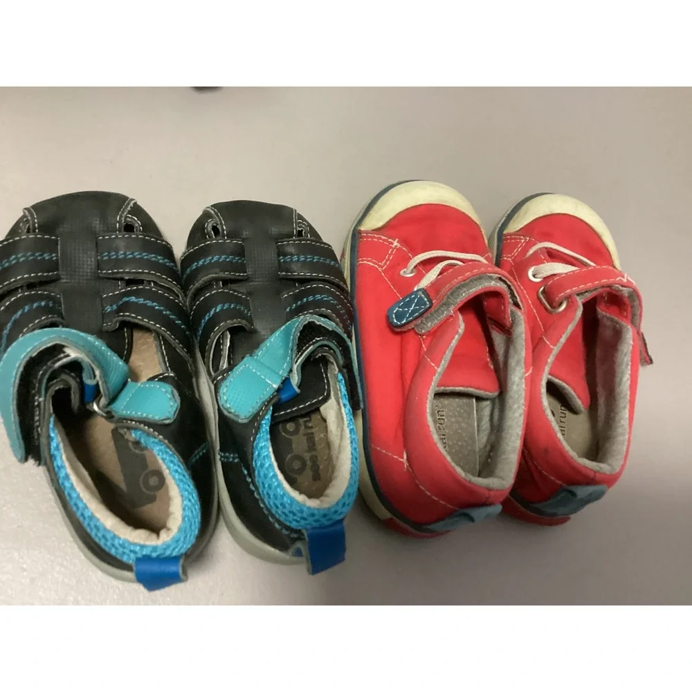See Kai Run Shoes Sandals Bundle Kids Size 7 + Multicolor Sneakers First Walkers